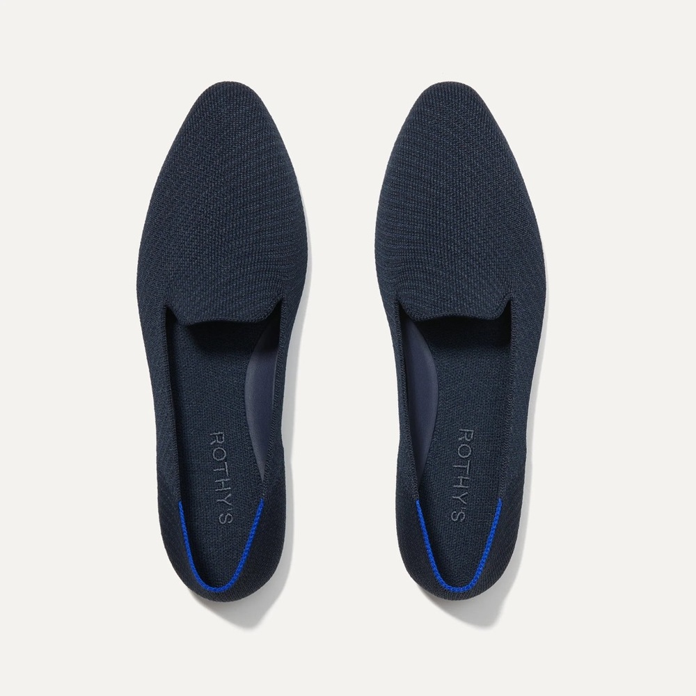 Rothy's Women's Navy Blue Twill Almond Loafers ⭐️ New ⭐️